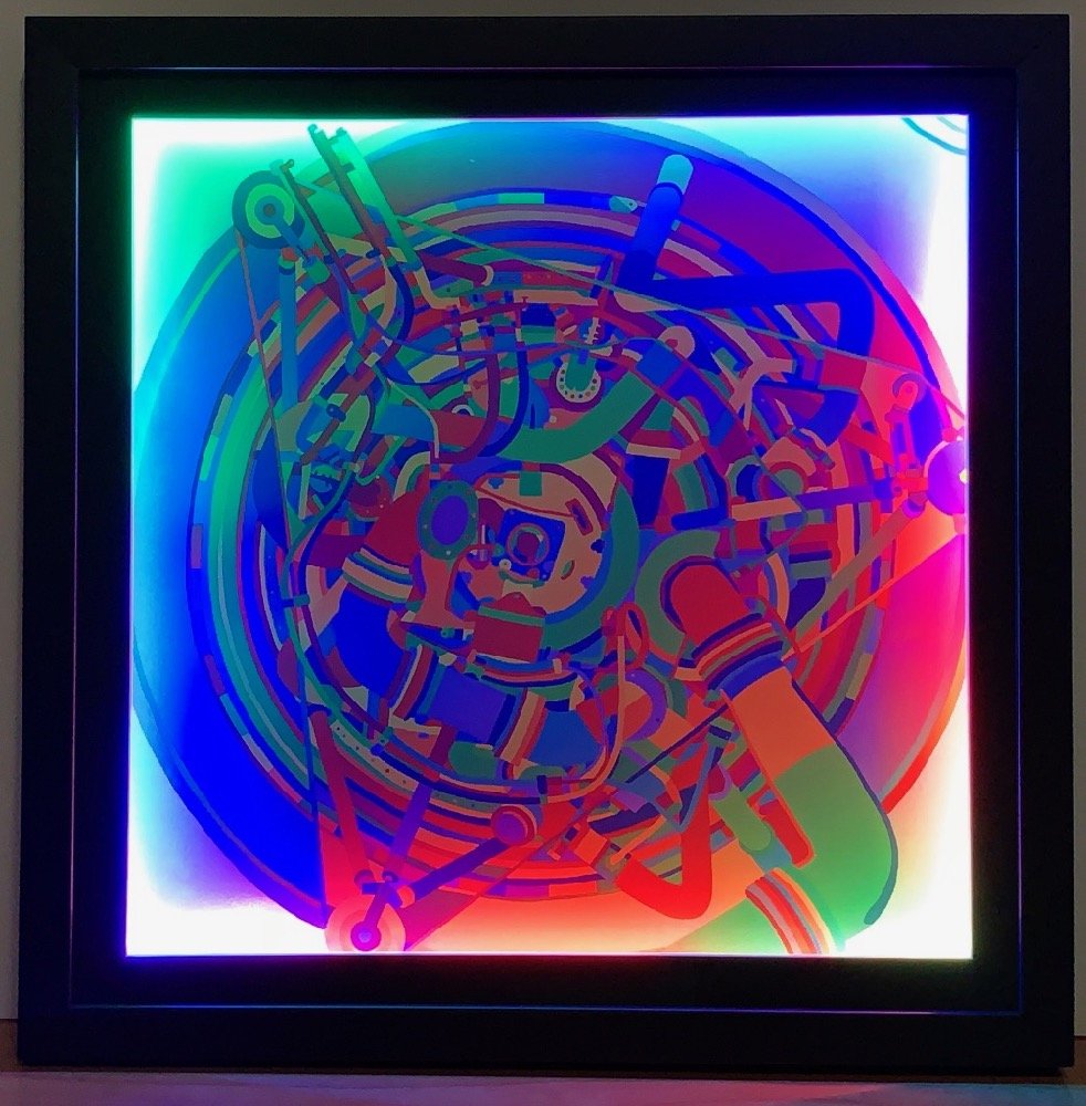 Rocket with Color-Shifting Frame